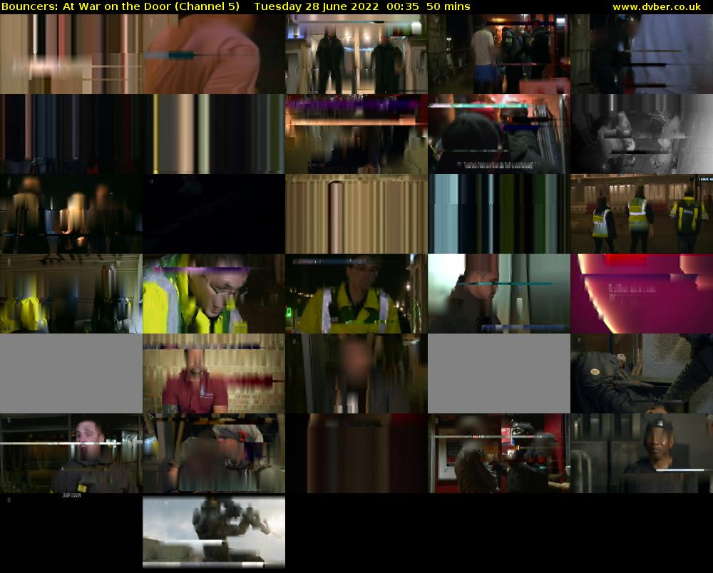 Bouncers: At War on the Door (Channel 5) Tuesday 28 June 2022 00:35 - 01:25