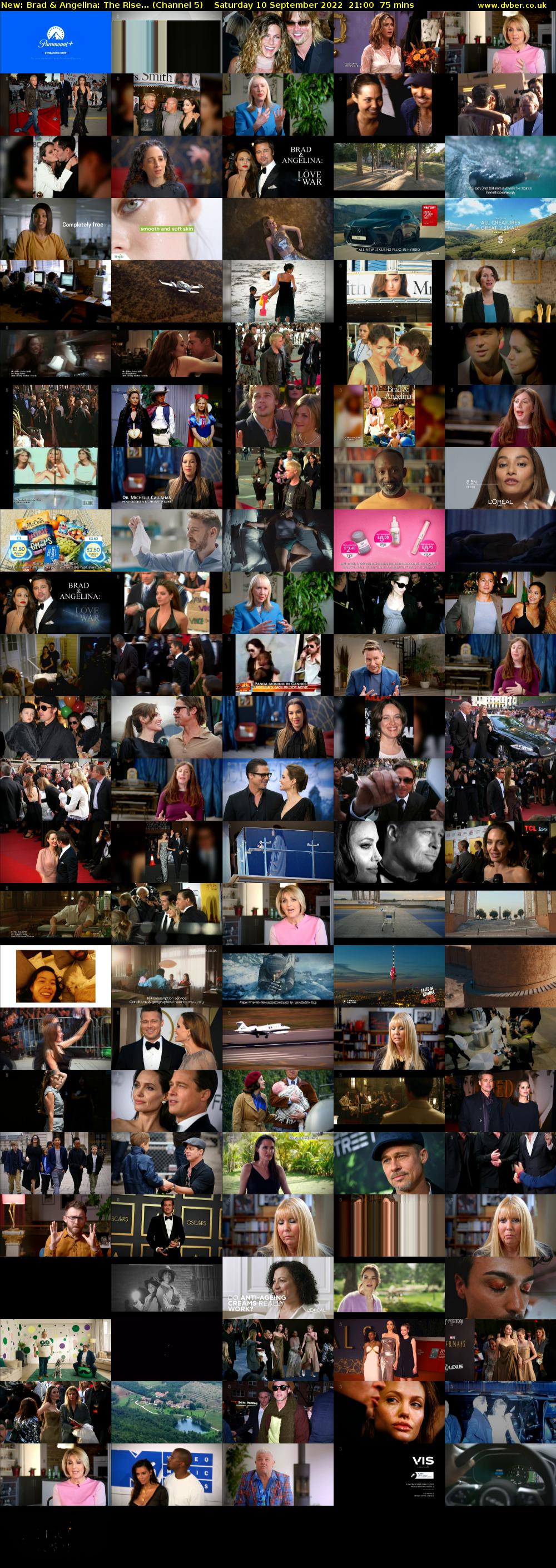 Brad & Angelina: The Rise... (Channel 5) Saturday 10 September 2022 21:00 - 22:15