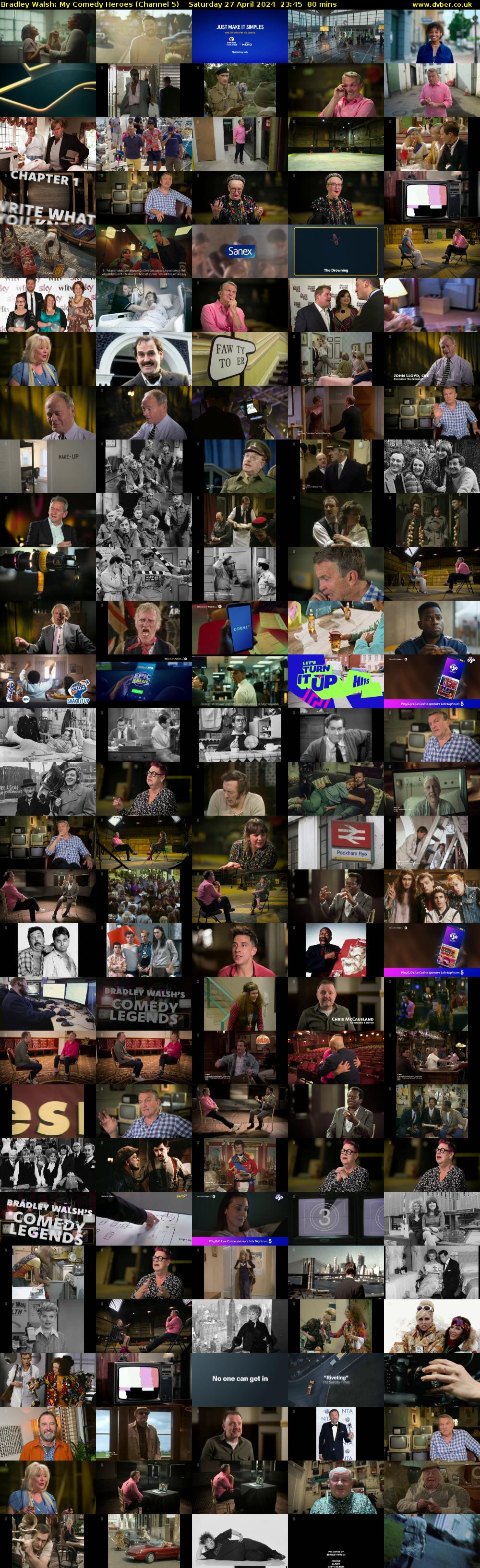 Bradley Walsh: My Comedy Heroes (Channel 5) Saturday 27 April 2024 23:45 - 01:05