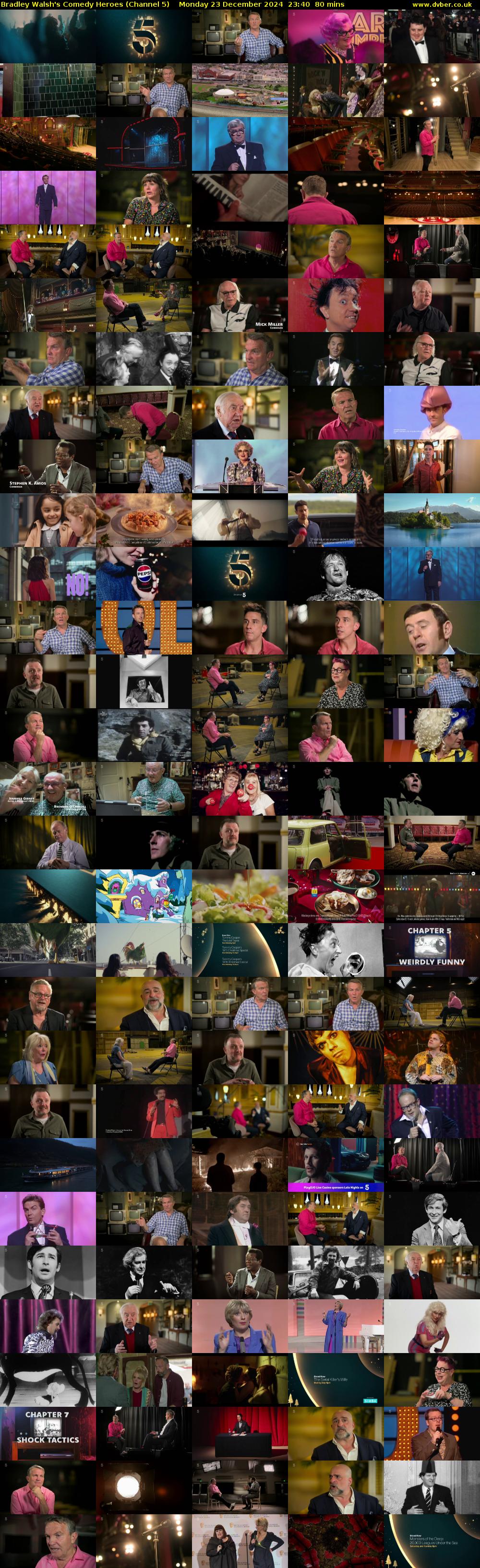 Bradley Walsh's Comedy Heroes (Channel 5) Monday 23 December 2024 23:40 - 01:00