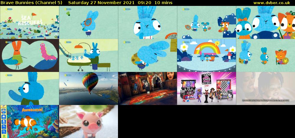 Brave Bunnies (Channel 5) Saturday 27 November 2021 09:20 - 09:30