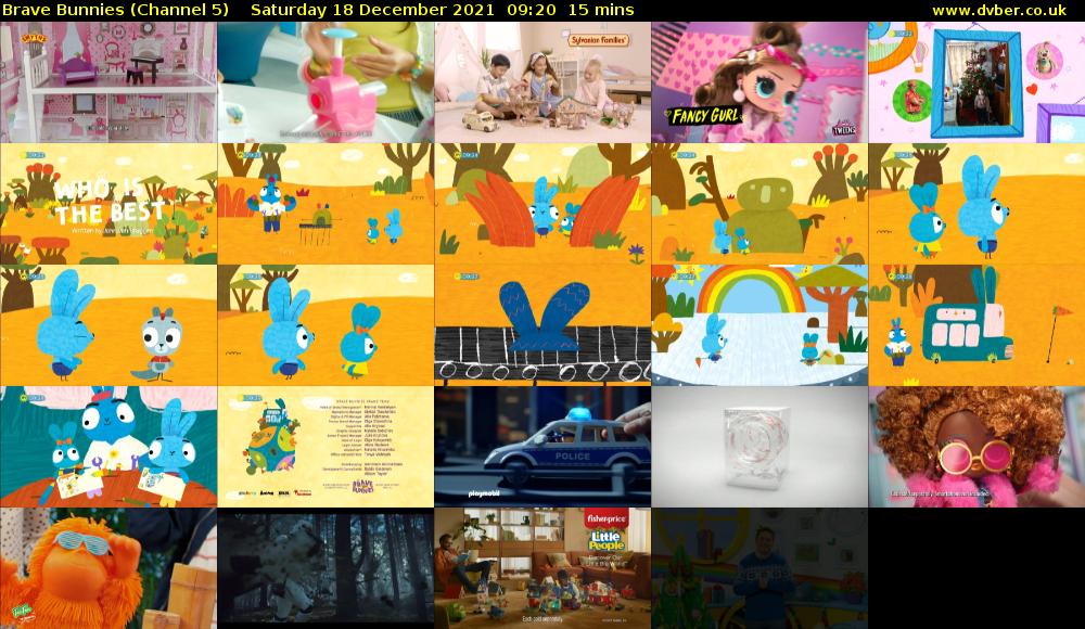 Brave Bunnies (Channel 5) Saturday 18 December 2021 09:20 - 09:35