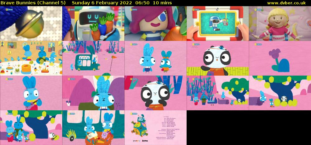 Brave Bunnies (Channel 5) Sunday 6 February 2022 06:50 - 07:00