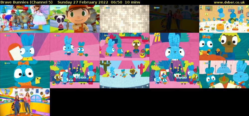 Brave Bunnies (Channel 5) Sunday 27 February 2022 06:50 - 07:00