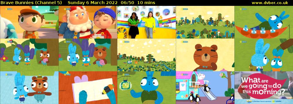 Brave Bunnies (Channel 5) Sunday 6 March 2022 06:50 - 07:00