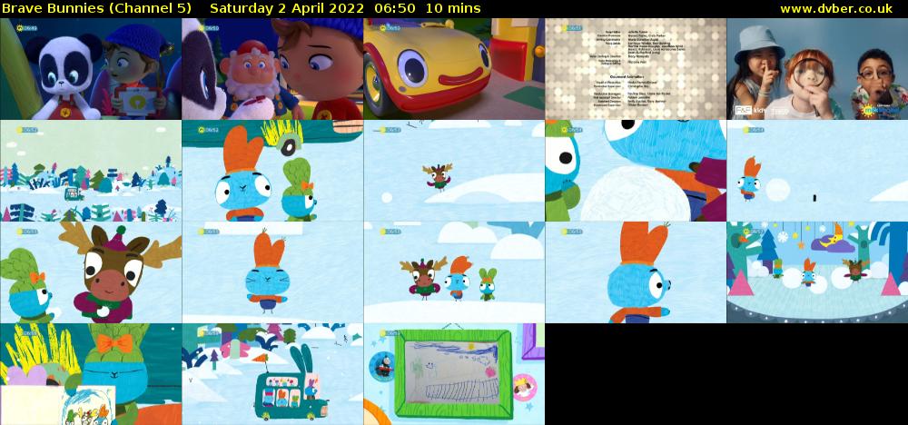 Brave Bunnies (Channel 5) Saturday 2 April 2022 06:50 - 07:00
