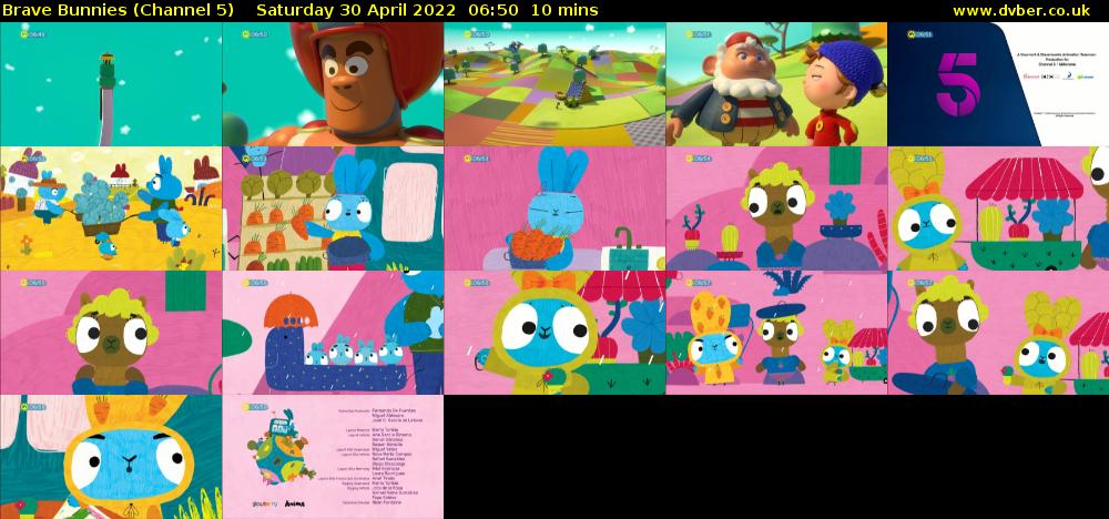 Brave Bunnies (Channel 5) Saturday 30 April 2022 06:50 - 07:00