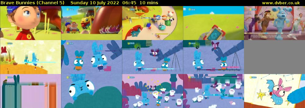 Brave Bunnies (Channel 5) Sunday 10 July 2022 06:45 - 06:55