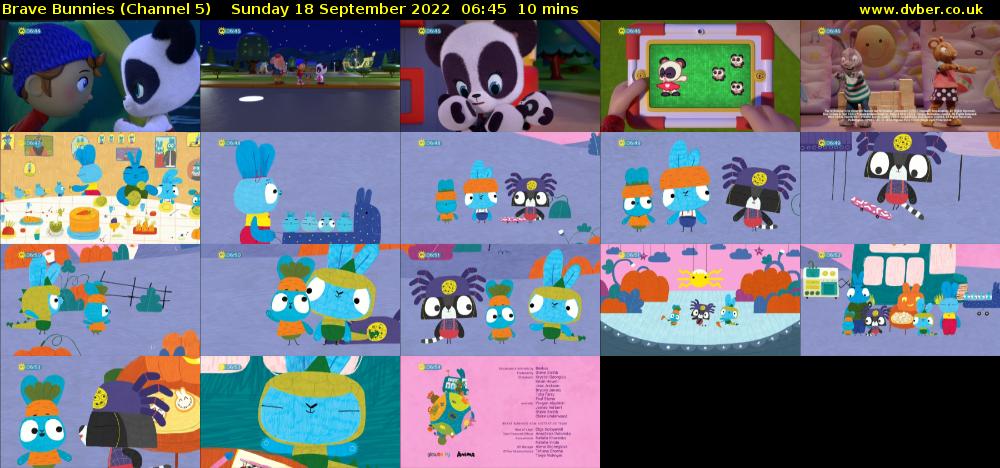 Brave Bunnies (Channel 5) Sunday 18 September 2022 06:45 - 06:55