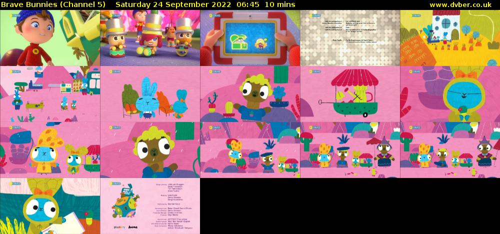 Brave Bunnies (Channel 5) Saturday 24 September 2022 06:45 - 06:55