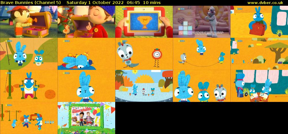 Brave Bunnies (Channel 5) Saturday 1 October 2022 06:45 - 06:55