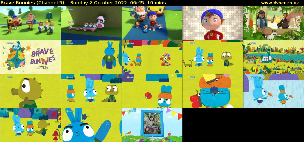 Brave Bunnies (Channel 5) Sunday 2 October 2022 06:45 - 06:55
