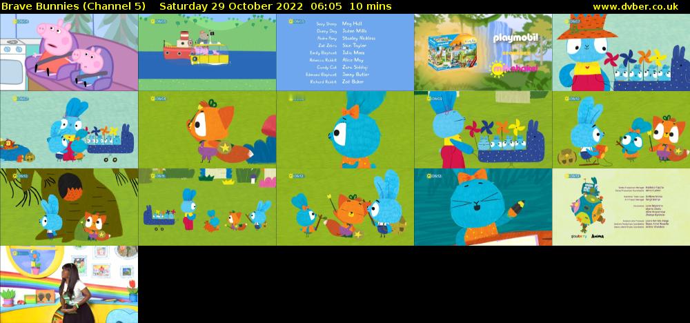 Brave Bunnies (Channel 5) Saturday 29 October 2022 06:05 - 06:15