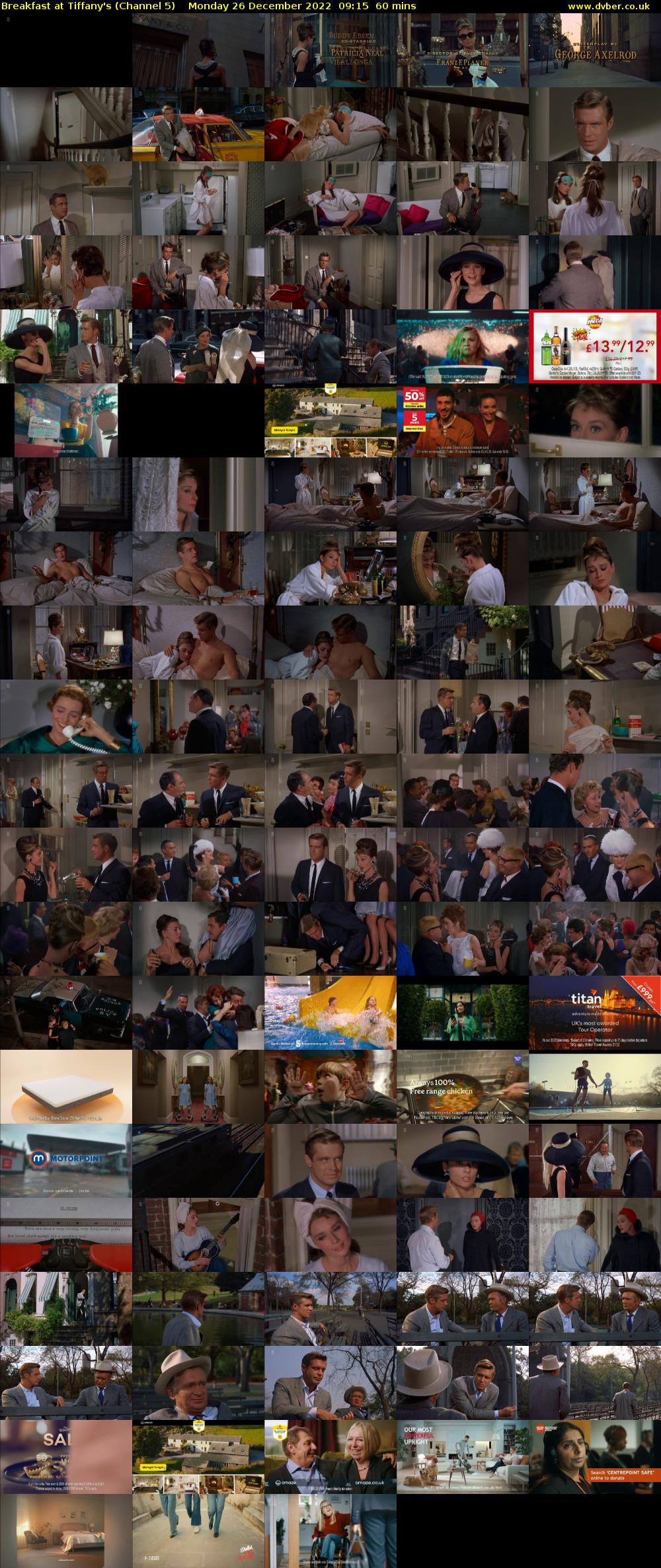 Breakfast At Tiffany's (Channel 5) Monday 26 December 2022 09:15 - 10:15