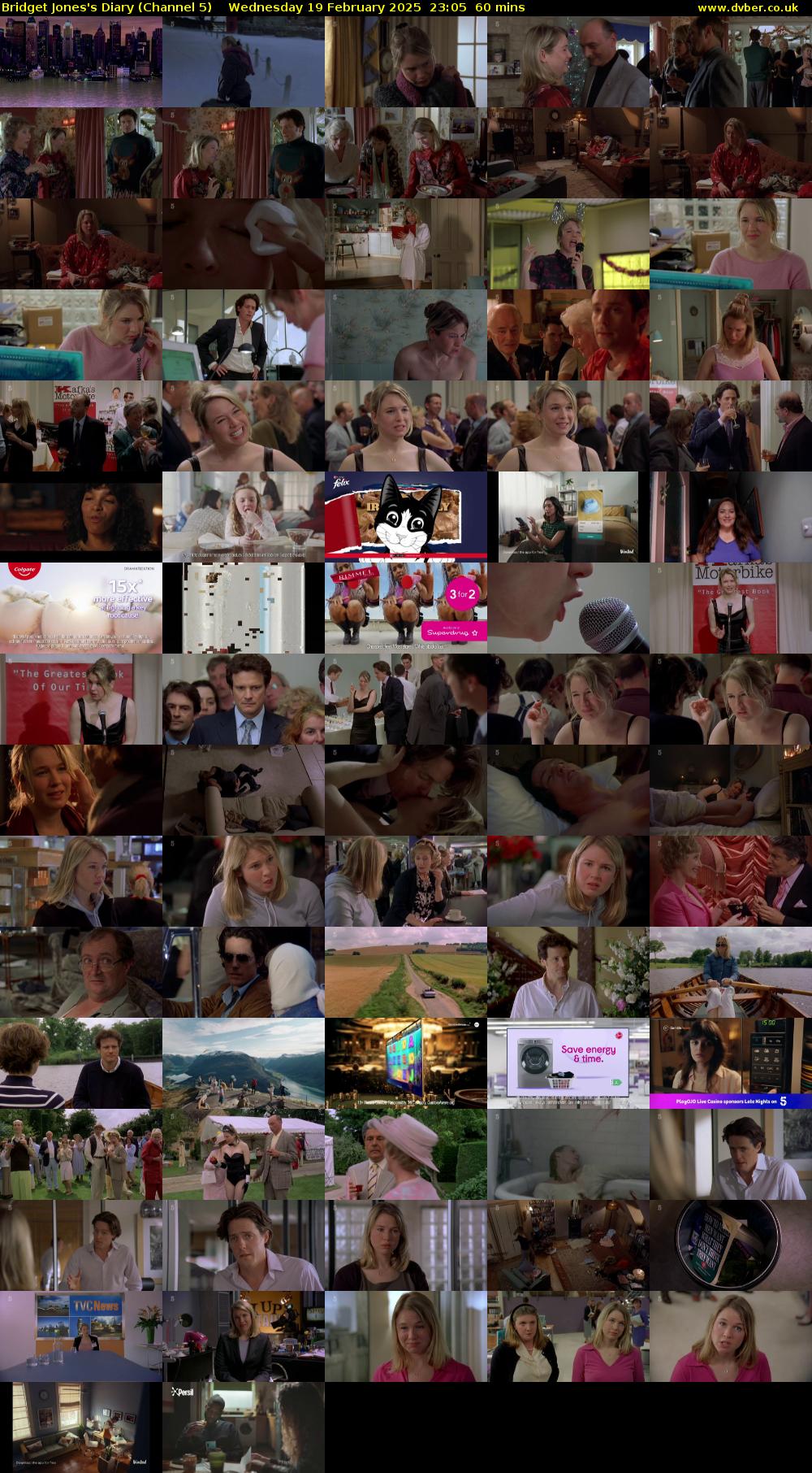 Bridget Jones's Diary (Channel 5) Wednesday 19 February 2025 23:05 - 00:05