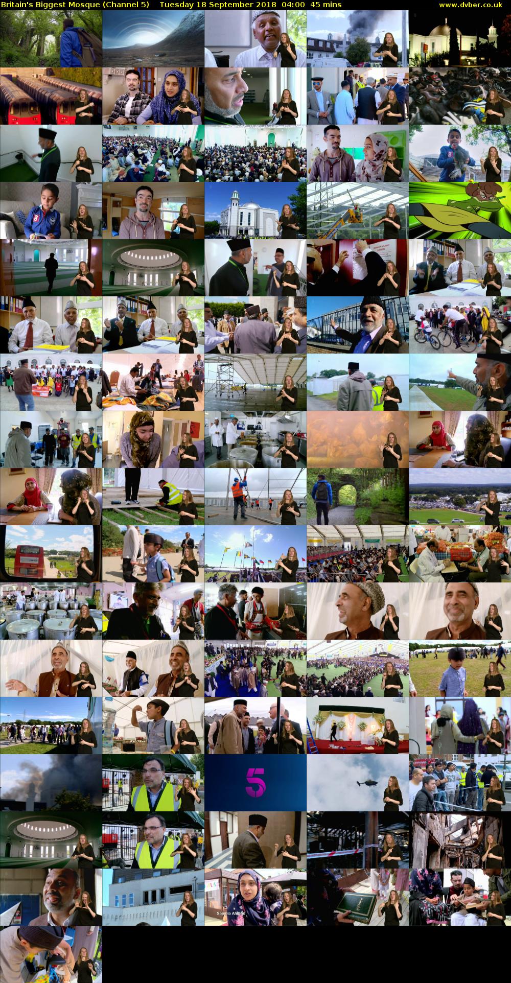 Britain's Biggest Mosque (Channel 5) Tuesday 18 September 2018 04:00 - 04:45