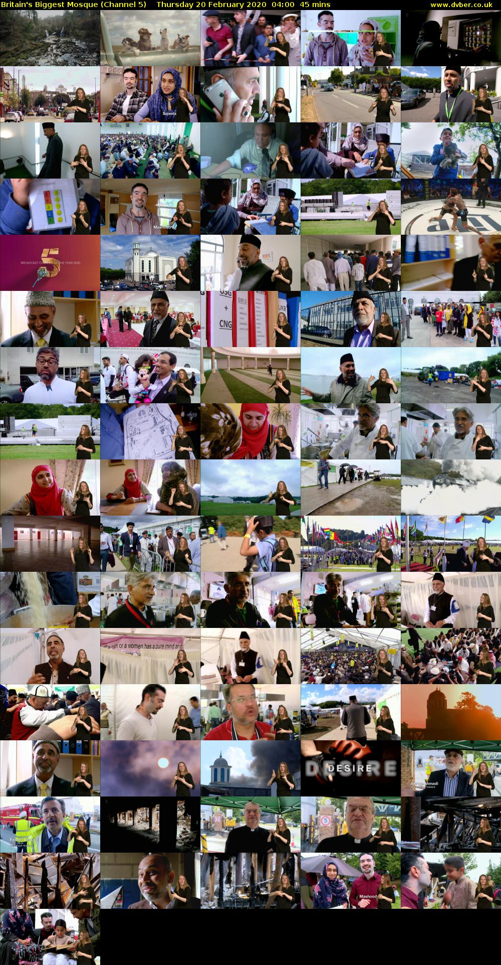 Britain's Biggest Mosque (Channel 5) Thursday 20 February 2020 04:00 - 04:45