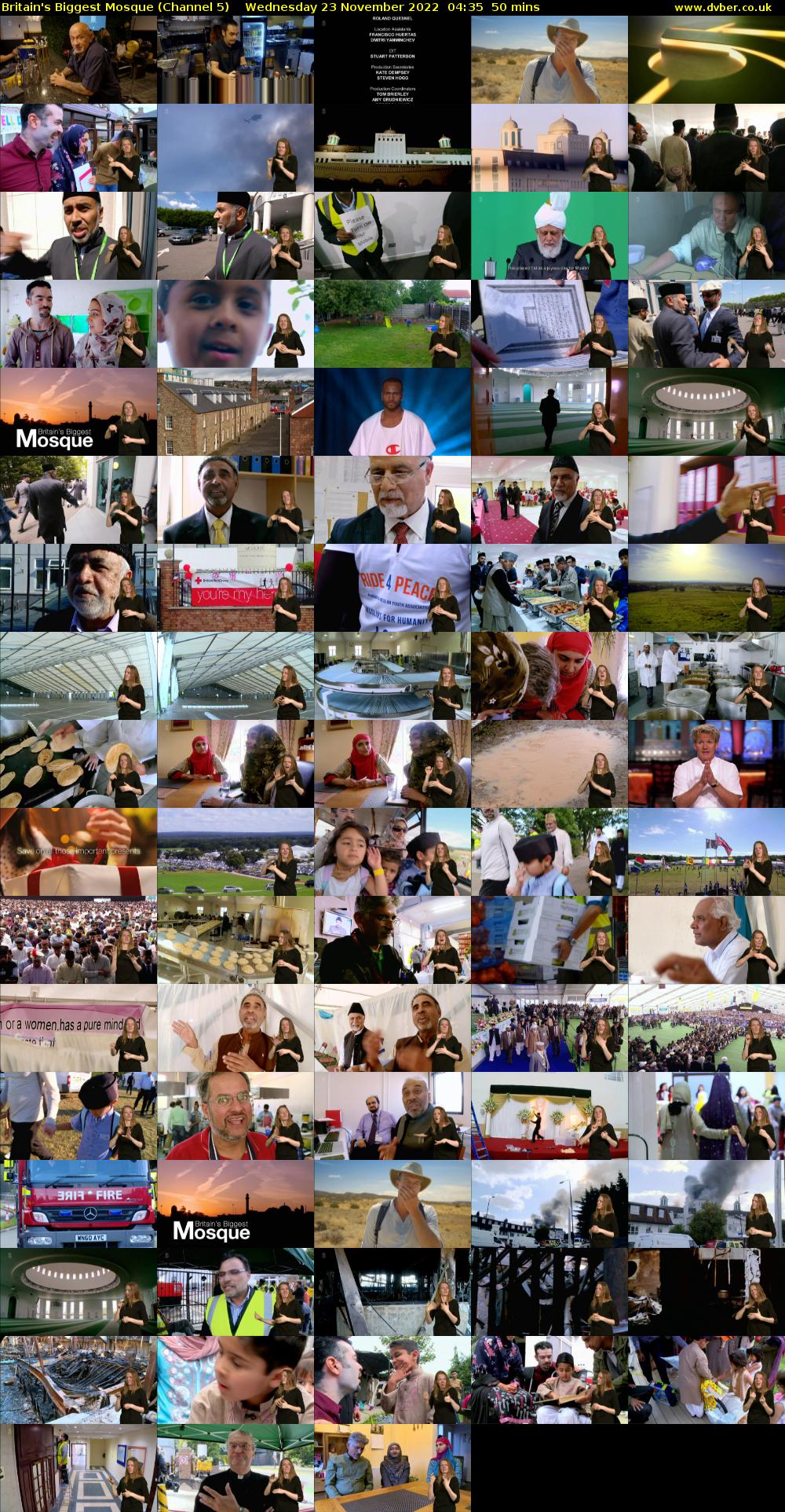 Britain's Biggest Mosque (Channel 5) Wednesday 23 November 2022 04:35 - 05:25