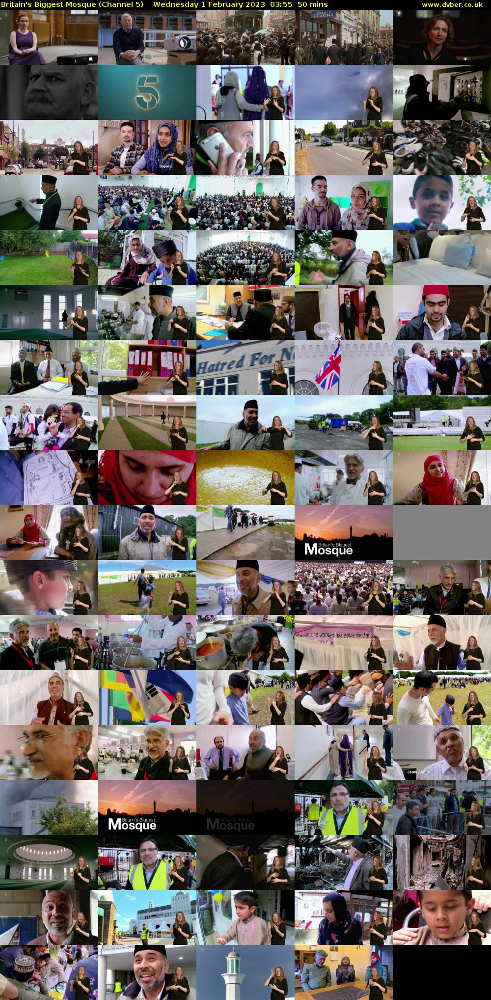Britain's Biggest Mosque (Channel 5) Wednesday 1 February 2023 03:55 - 04:45