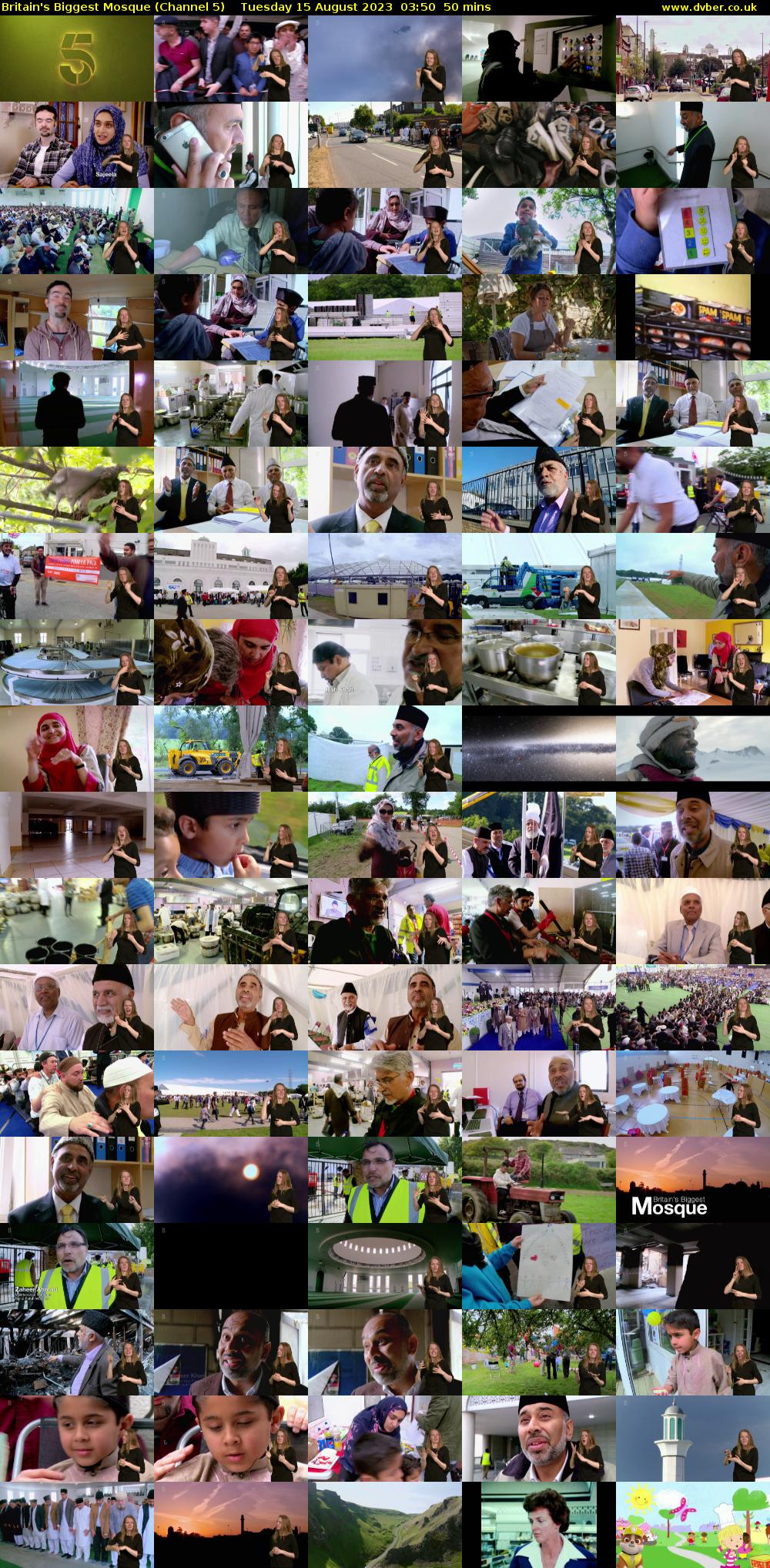 Britain's Biggest Mosque (Channel 5) Tuesday 15 August 2023 03:50 - 04:40