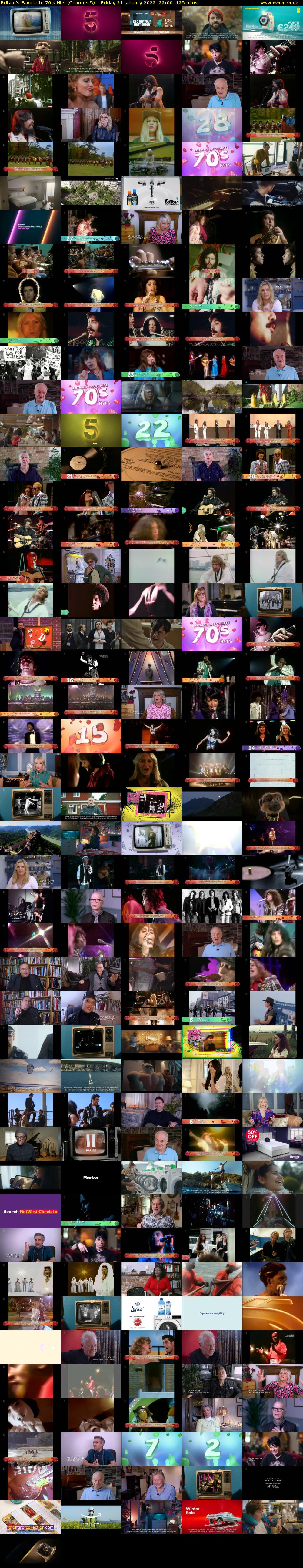Britain's Favourite 70's Hits (Channel 5) Friday 21 January 2022 22:00 - 00:05
