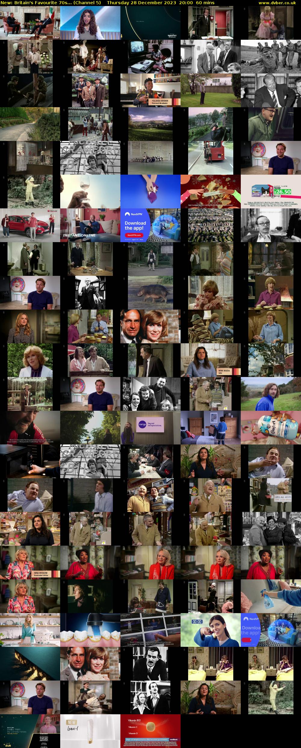 Britain's Favourite 70s... (Channel 5) Thursday 28 December 2023 20:00 - 21:00