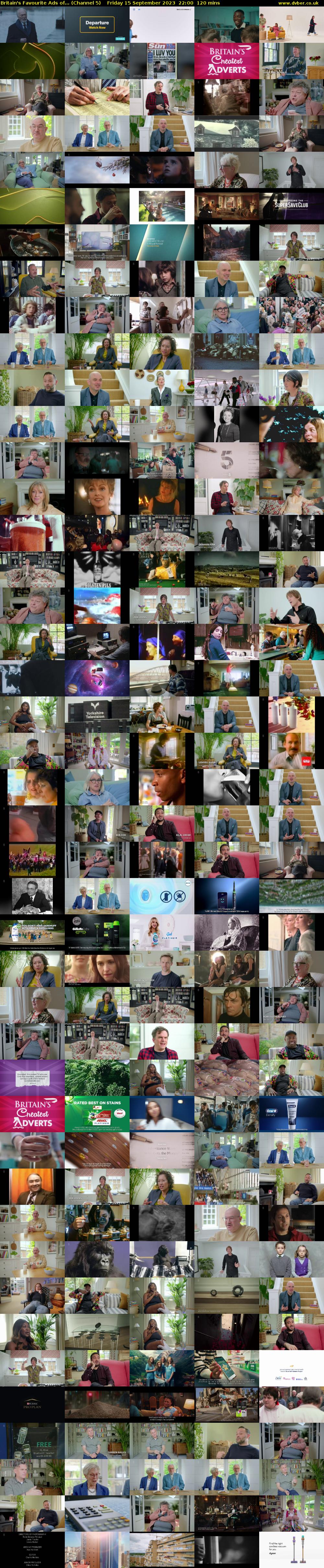 Britain's Favourite Ads of... (Channel 5) Friday 15 September 2023 22:00 - 00:00