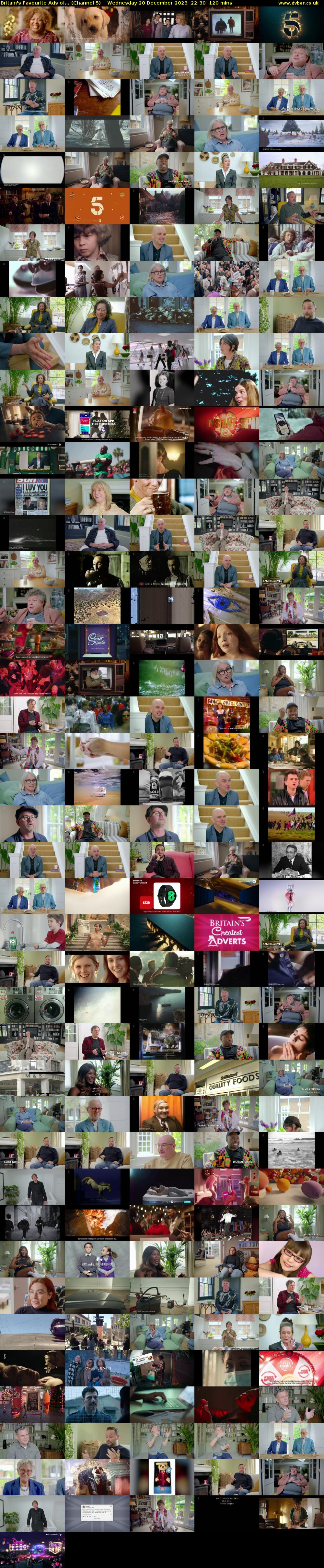 Britain's Favourite Ads of... (Channel 5) Wednesday 20 December 2023 22:30 - 00:30