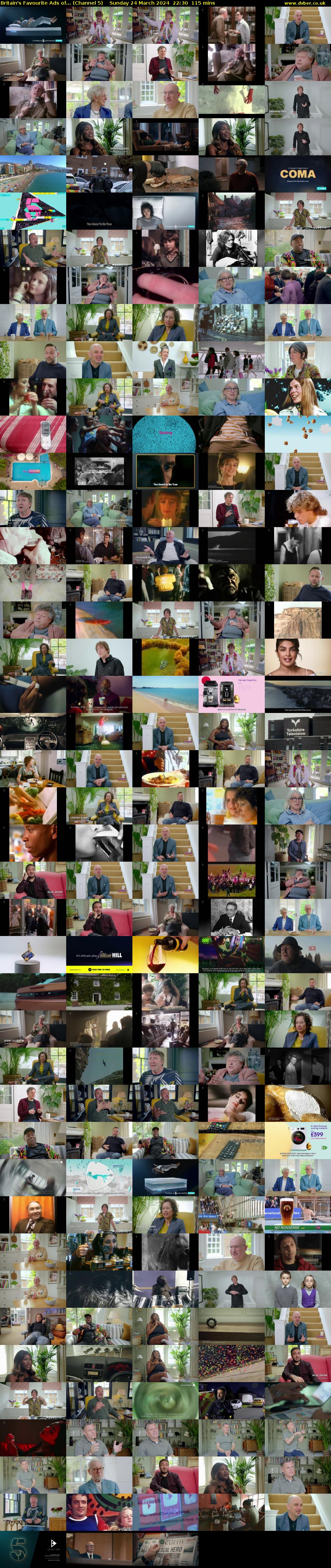 Britain's Favourite Ads of... (Channel 5) Sunday 24 March 2024 22:30 - 00:25