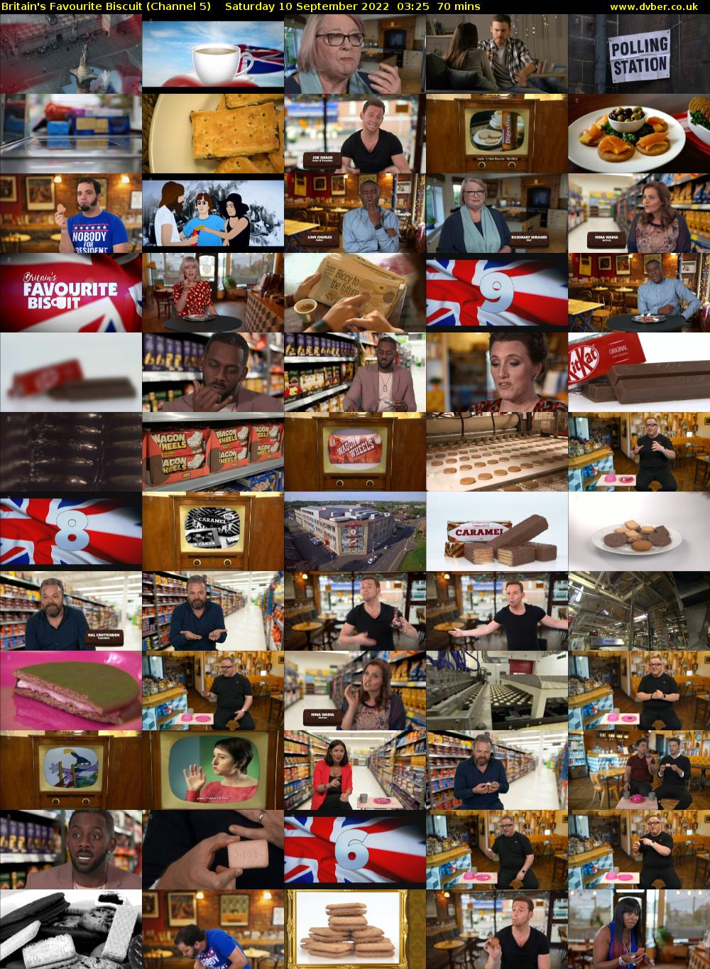 Britain's Favourite Biscuit (Channel 5) Saturday 10 September 2022 03:25 - 04:35