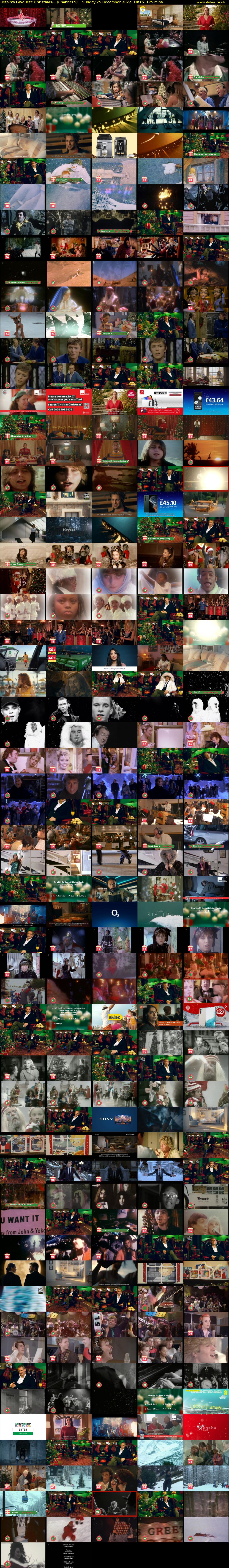 Britain's Favourite Christmas... (Channel 5) Sunday 25 December 2022 10:15 - 13:10