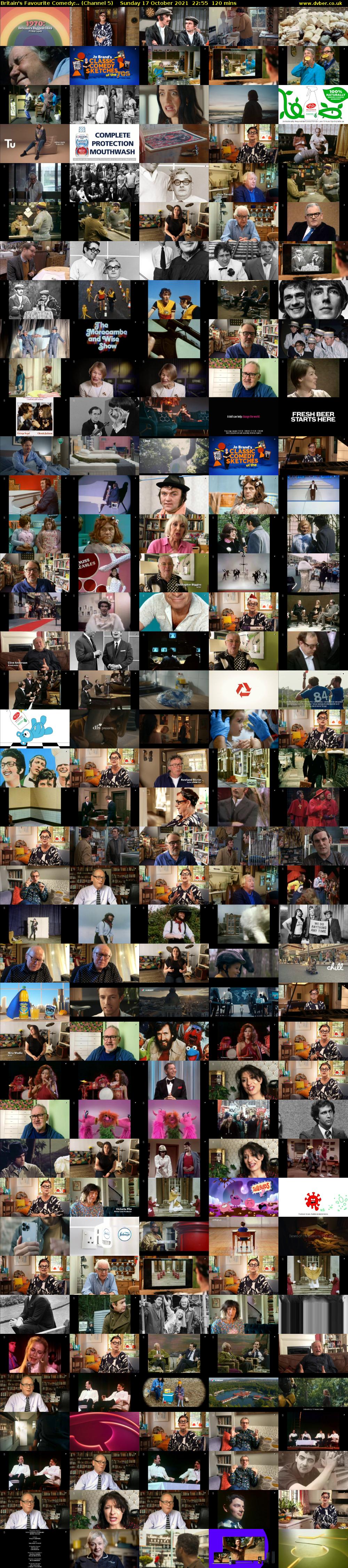 Britain's Favourite Comedy:.. (Channel 5) Sunday 17 October 2021 22:55 - 00:55