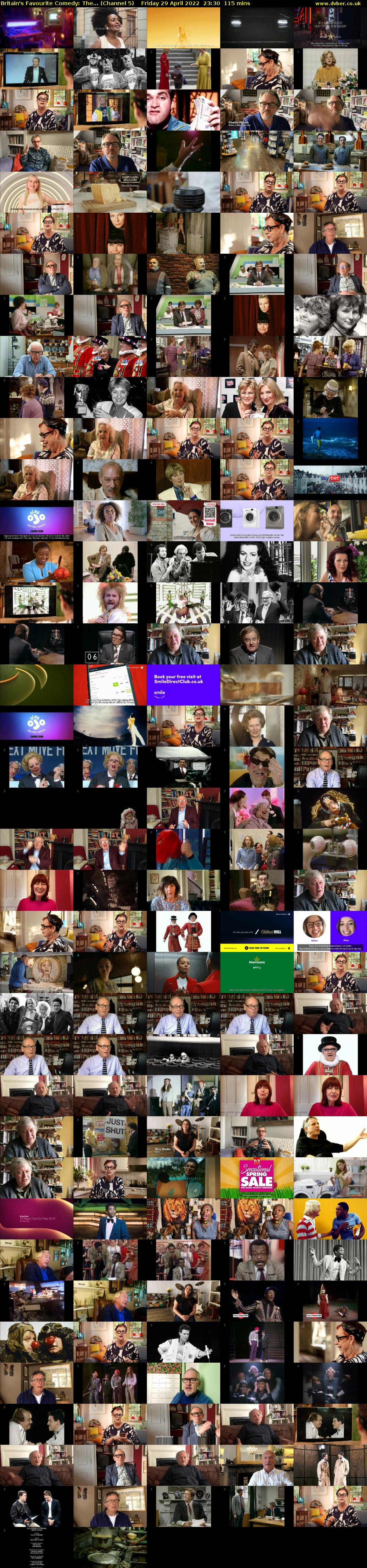 Britain's Favourite Comedy: The... (Channel 5) Friday 29 April 2022 23:30 - 01:25