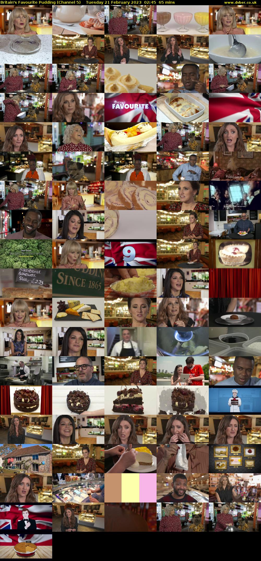 Britain's Favourite Pudding (Channel 5) Tuesday 21 February 2023 02:45 - 03:50