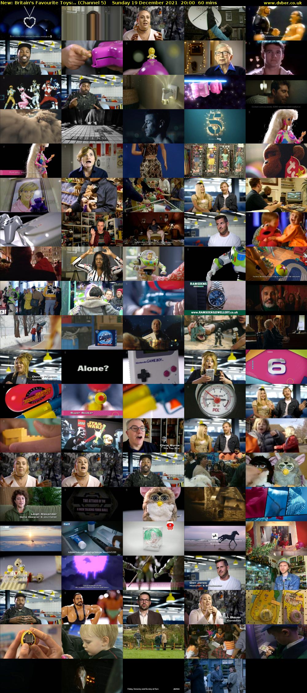 Britain's Favourite Toys:.. (Channel 5) Sunday 19 December 2021 20:00 - 21:00