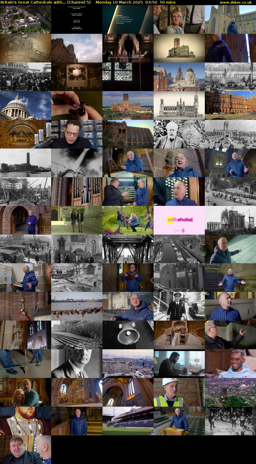 Britain's Great Cathedrals with... (Channel 5) Monday 10 March 2025 03:50 - 04:40