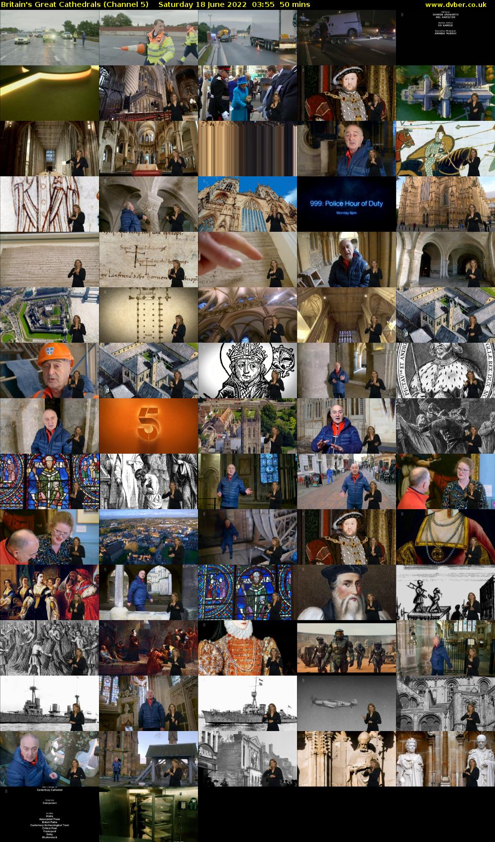 Britain's Great Cathedrals (Channel 5) Saturday 18 June 2022 03:55 - 04:45