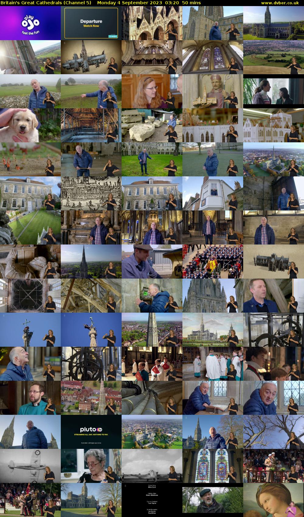Britain's Great Cathedrals (Channel 5) Monday 4 September 2023 03:20 - 04:10