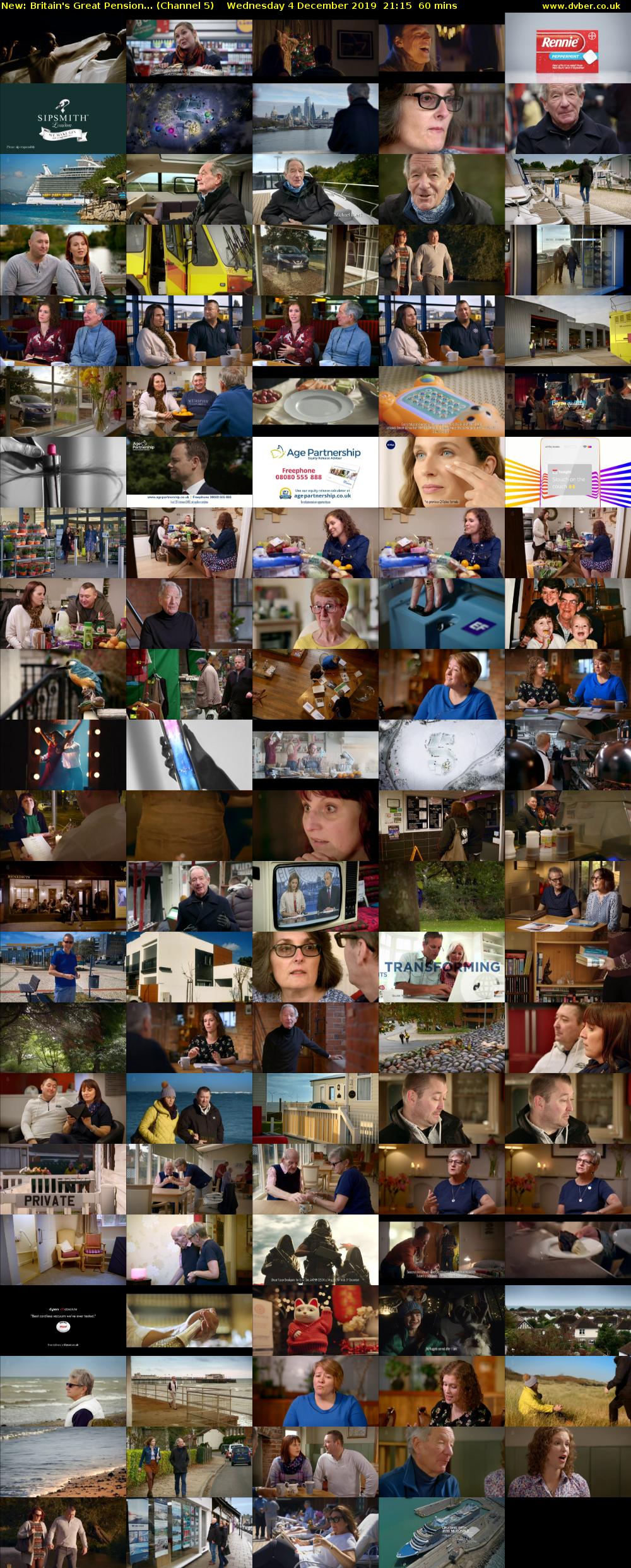 Britain's Great Pension... (Channel 5) Wednesday 4 December 2019 21:15 - 22:15