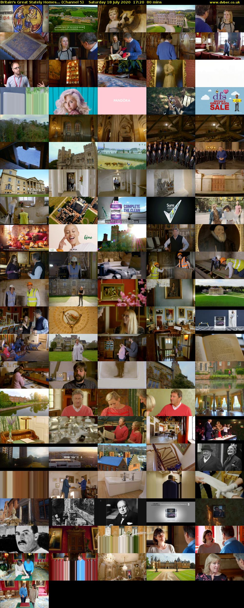 Britain's Great Stately Homes... (Channel 5) Saturday 18 July 2020 17:20 - 18:40