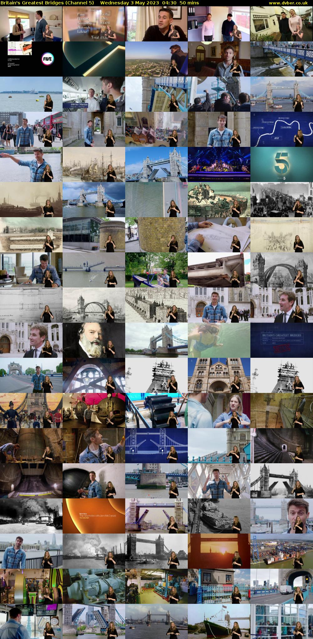 Britain's Greatest Bridges (Channel 5) Wednesday 3 May 2023 04:30 - 05:20