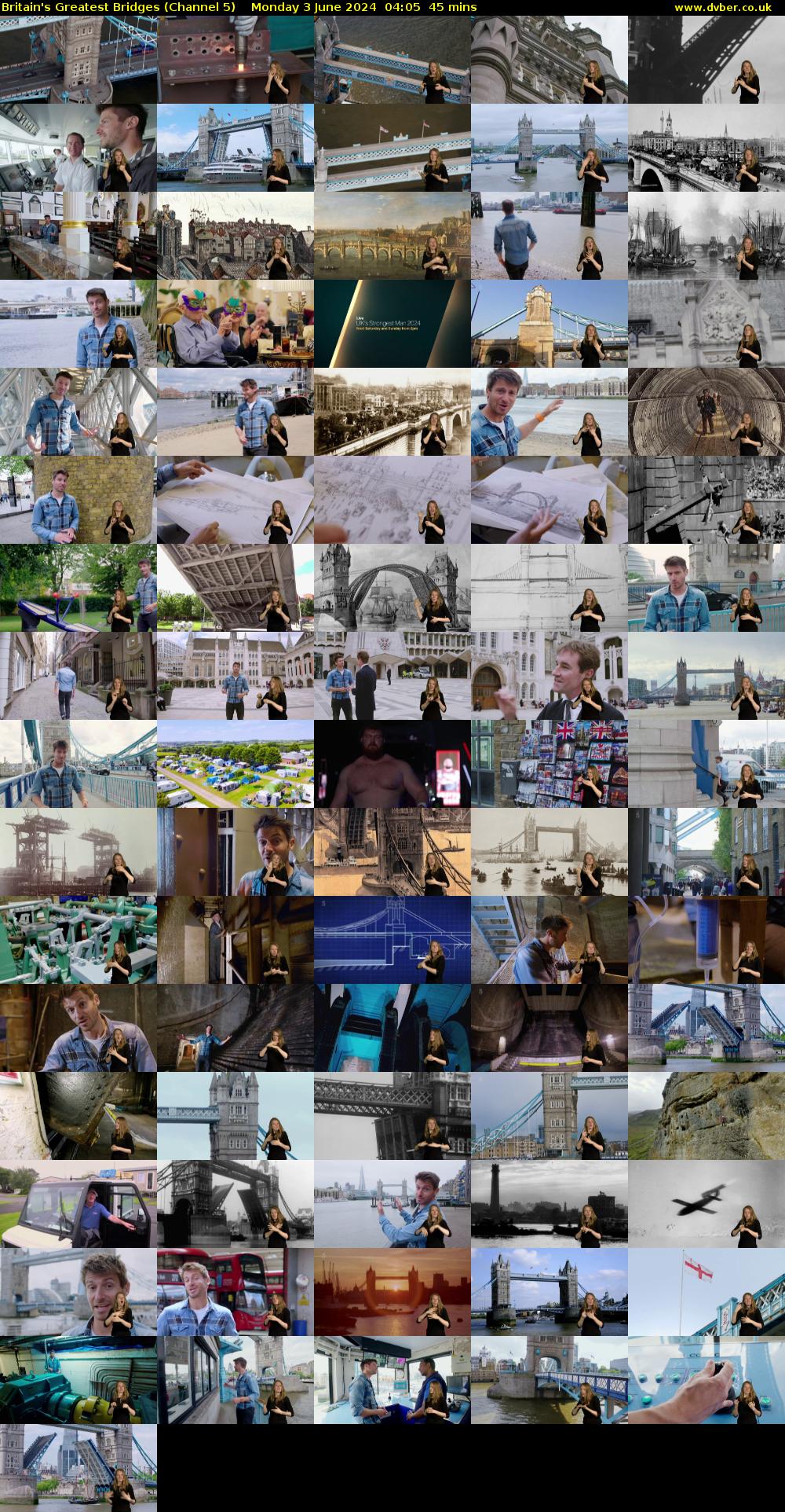 Britain's Greatest Bridges (Channel 5) Monday 3 June 2024 04:05 - 04:50