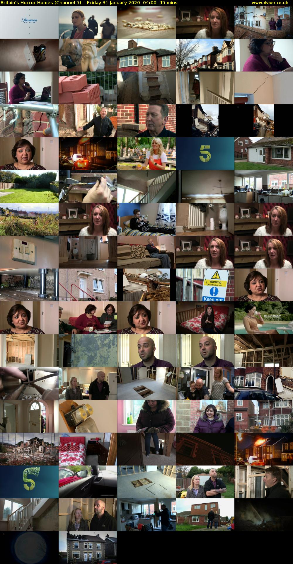Britain's Horror Homes (Channel 5) Friday 31 January 2020 04:00 - 04:45