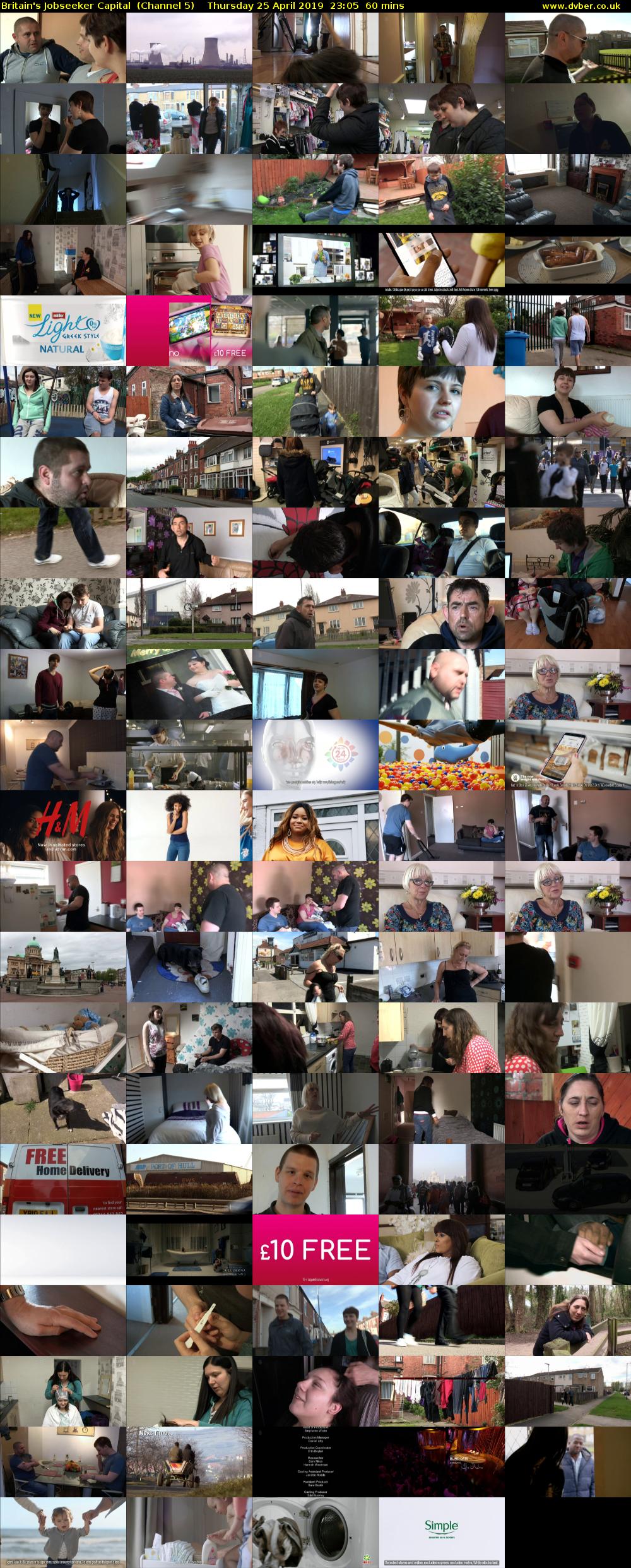 Britain's Jobseeker Capital  (Channel 5) Thursday 25 April 2019 23:05 - 00:05