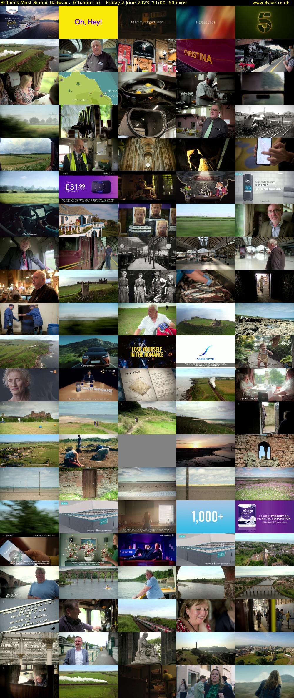 Britain's Most Scenic Railway... (Channel 5) Friday 2 June 2023 21:00 - 22:00