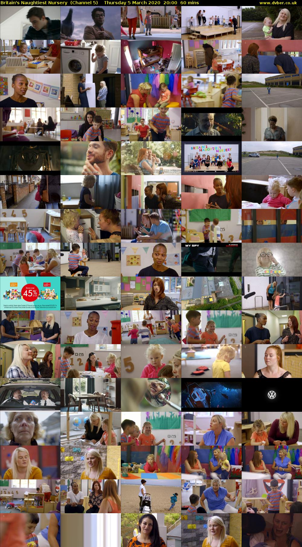 Britain's Naughtiest Nursery  (Channel 5) Thursday 5 March 2020 20:00 - 21:00