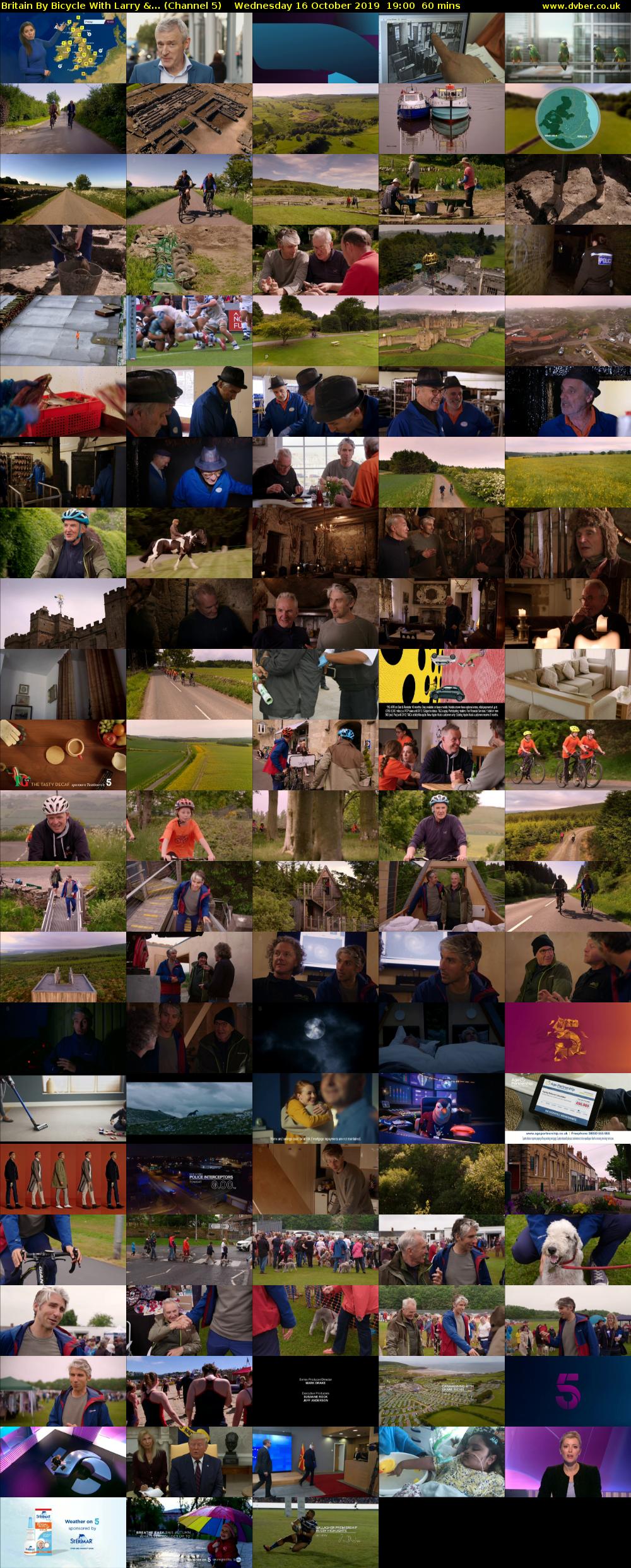 Britain By Bicycle With Larry &... (Channel 5) Wednesday 16 October 2019 19:00 - 20:00