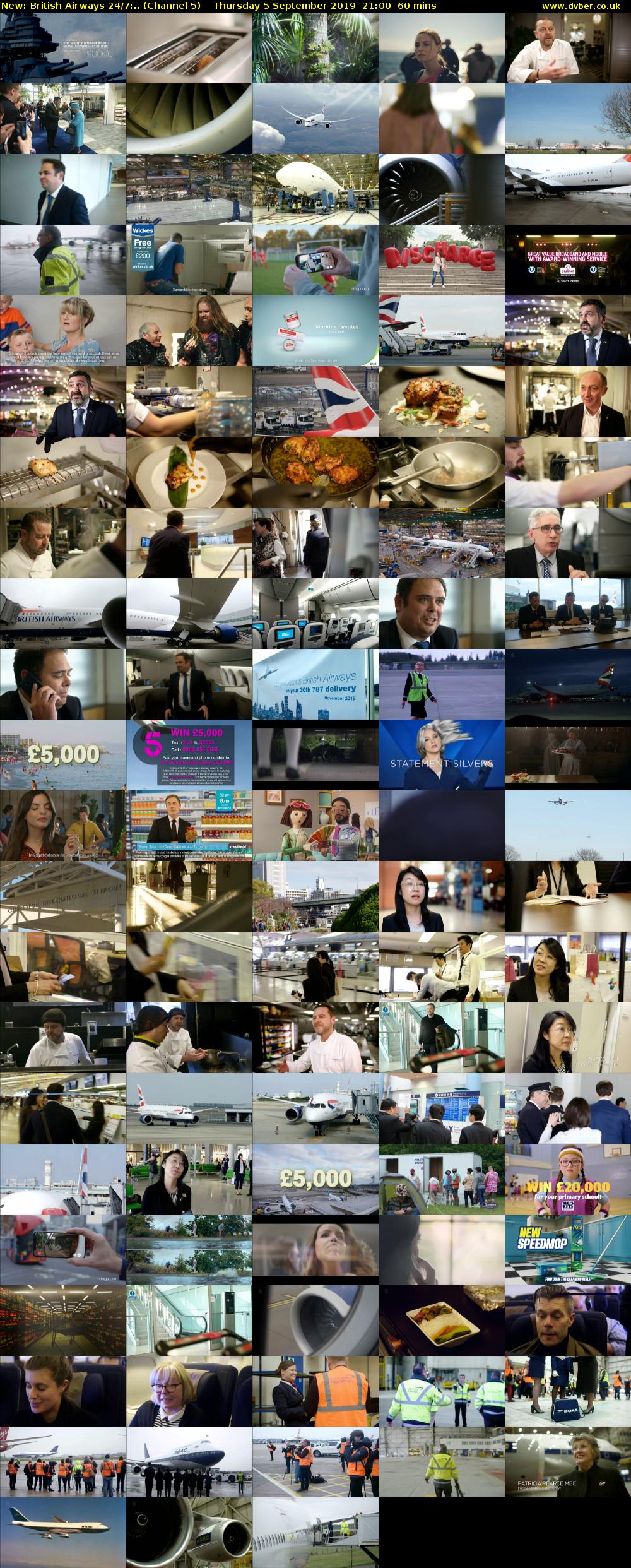 British Airways 24/7:.. (Channel 5) Thursday 5 September 2019 21:00 - 22:00