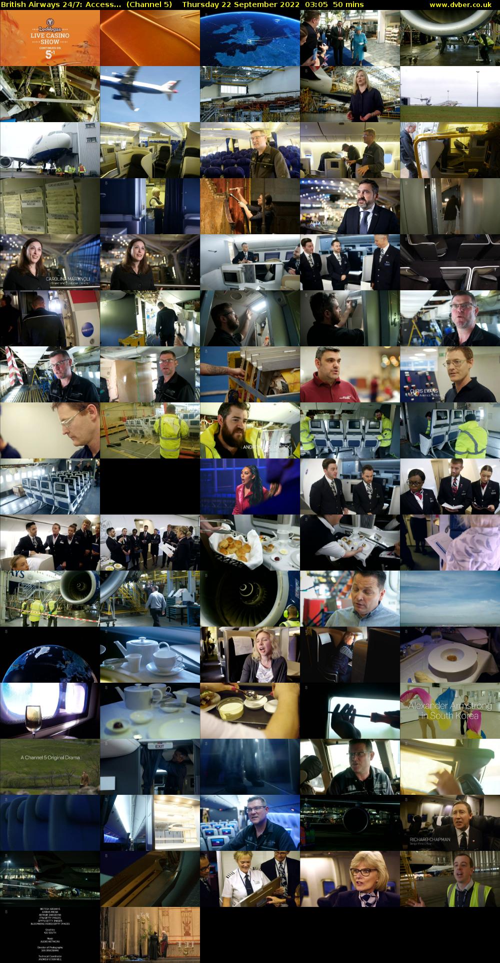 British Airways 24/7: Access...  (Channel 5) Thursday 22 September 2022 03:05 - 03:55