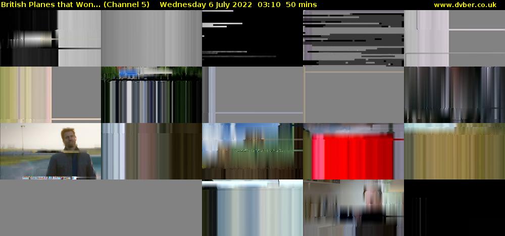 British Planes That Won... (Channel 5) Wednesday 6 July 2022 03:10 - 04:00